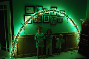 Finished arch with kids